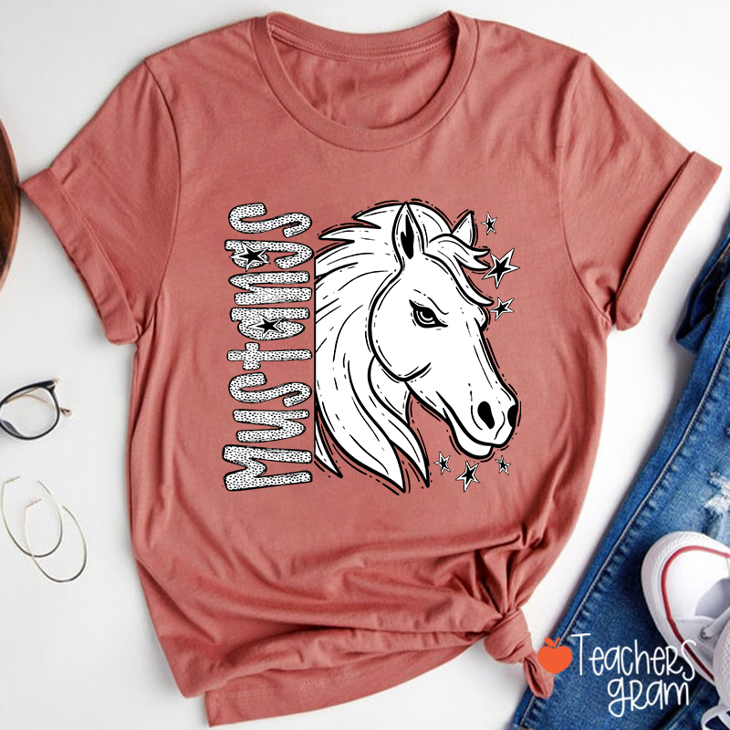 Personalized Mascot Graphic Bold Game Day Teacher T-Shirt