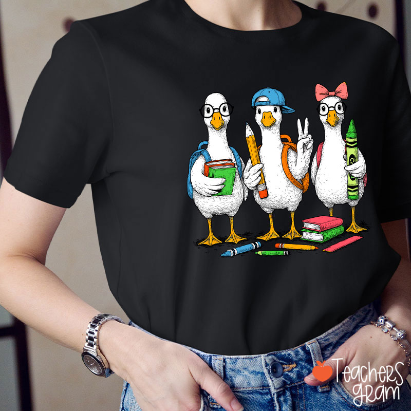 Goose Back To School Teacher T-Shirt