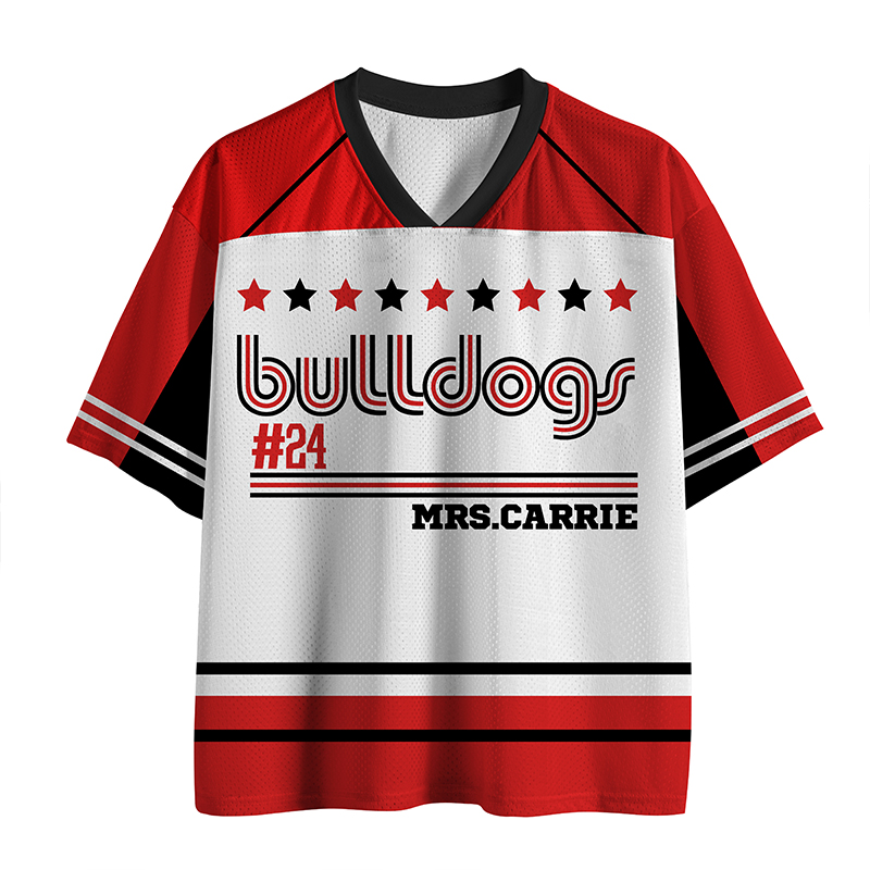 Personalized Mascot Star School Spirit Teacher Mesh Jersey
