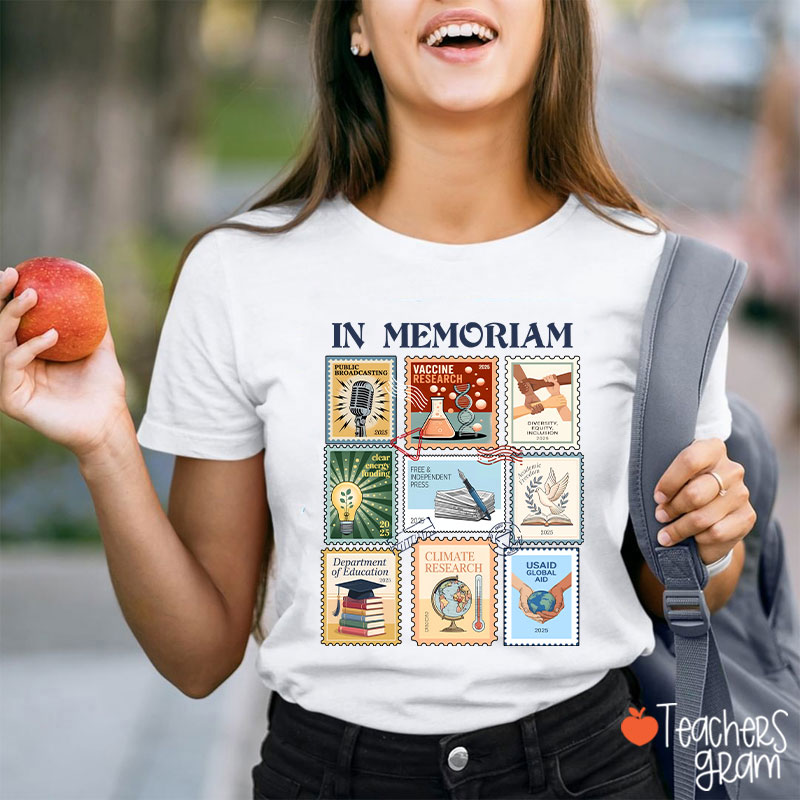 Retro In Memoriam Teacher T-Shirt
