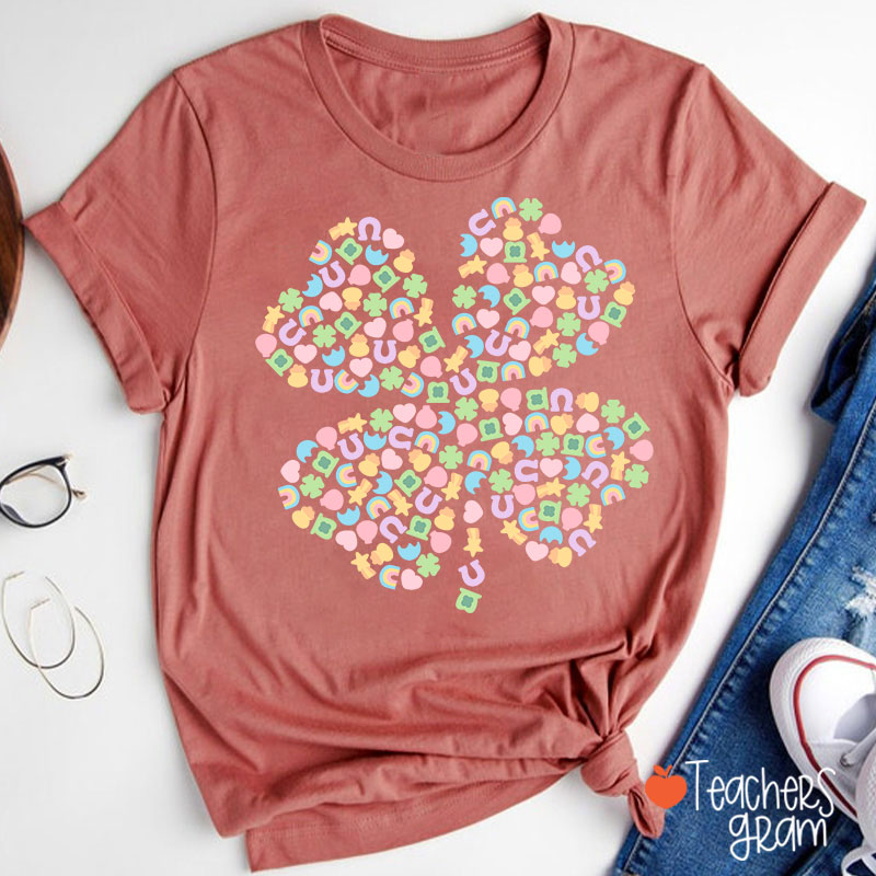 Lucky Charms Shamrock Teacher T-Shirt