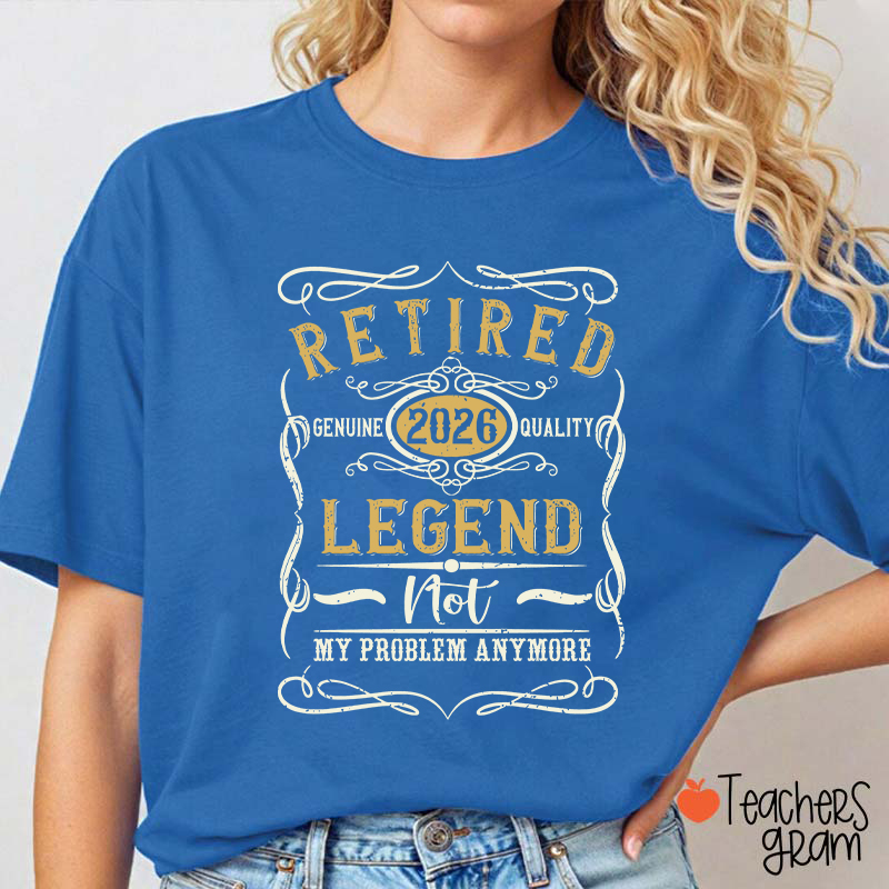 Personalized Legend Retired Teacher T-Shirt