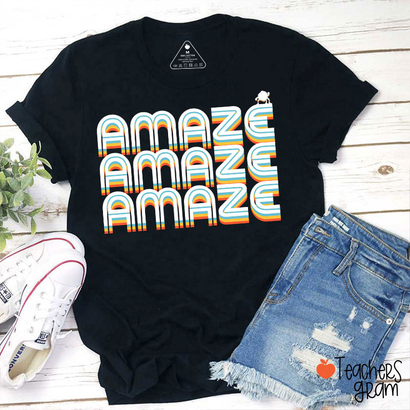 Amaze Rocky Rainbow Teacher T-Shirt
