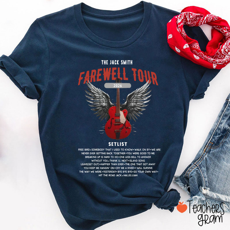 Personalized Retirement Funny Music-themed Teacher T-Shirt