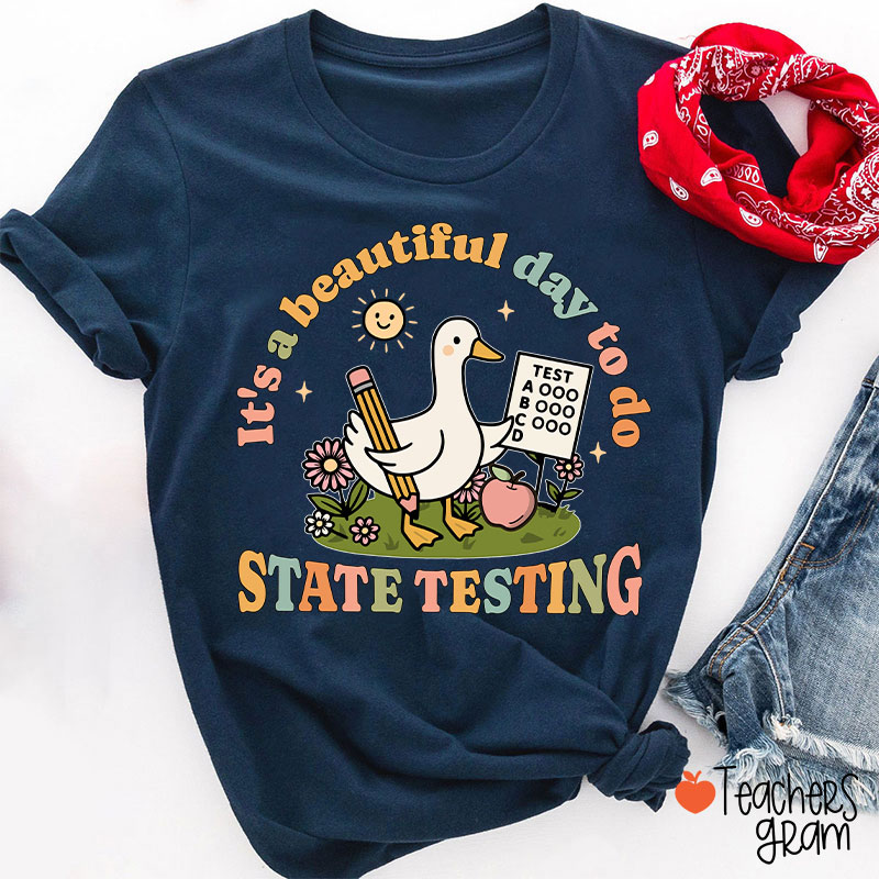 It's A Beautiful Day To Do State Testing Teacher T-Shirt