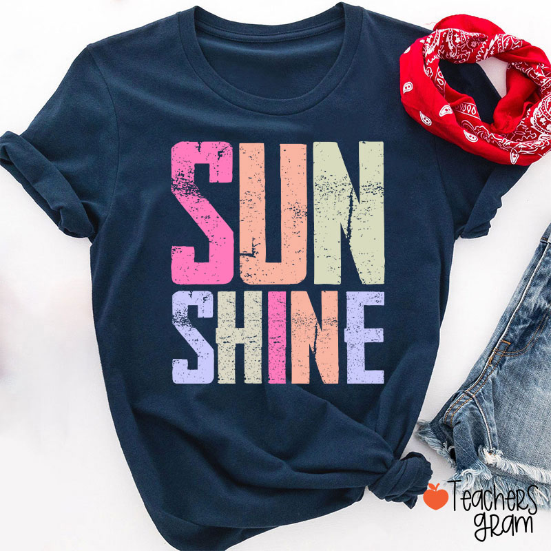 Sun Shine Summer Vibe Teacher T-Shirt