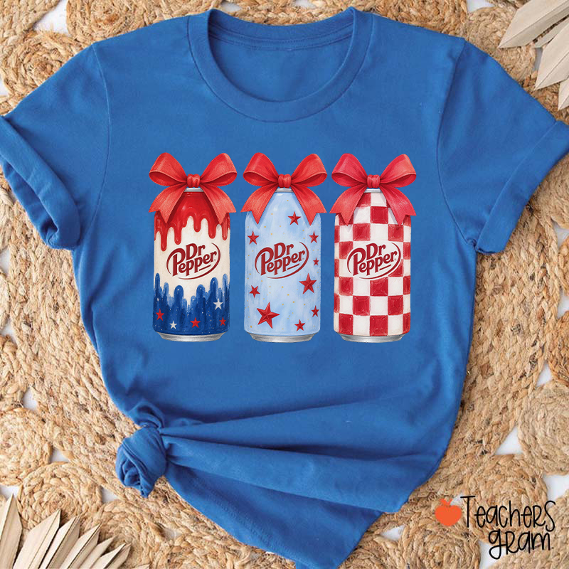 Dr Pepper Patriotic Teacher T-Shirt