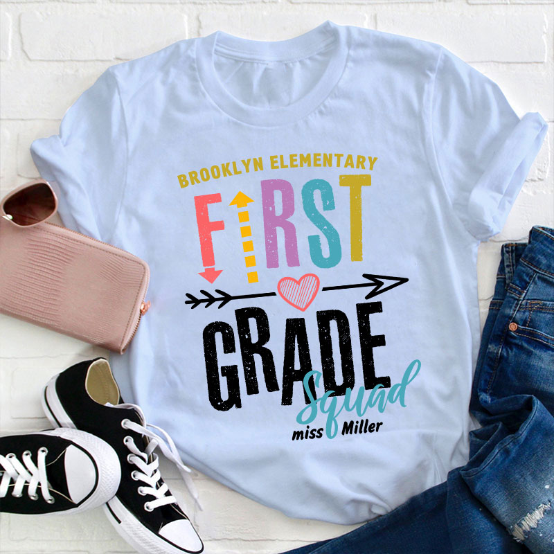 Personalized Name And Grade Team Teacher T-Shirt