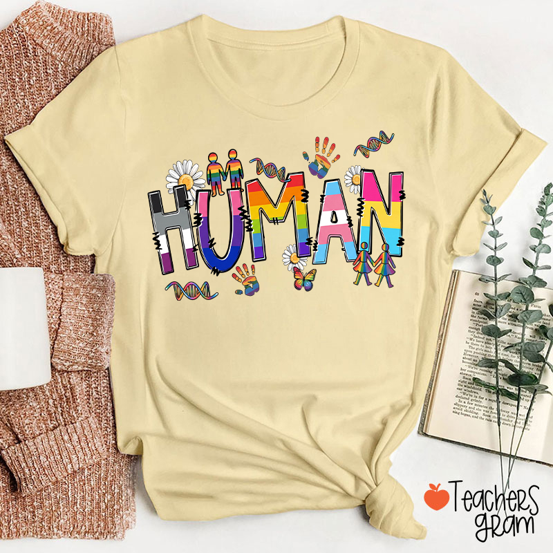 Human Pride Teacher T-Shirt