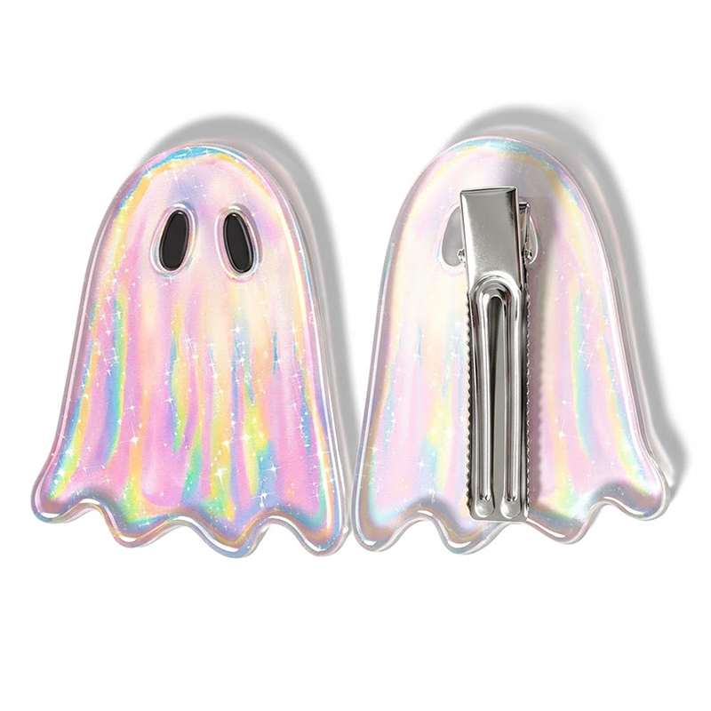 Cute Glitter Hologram Ghost Duckbill Hair Clips