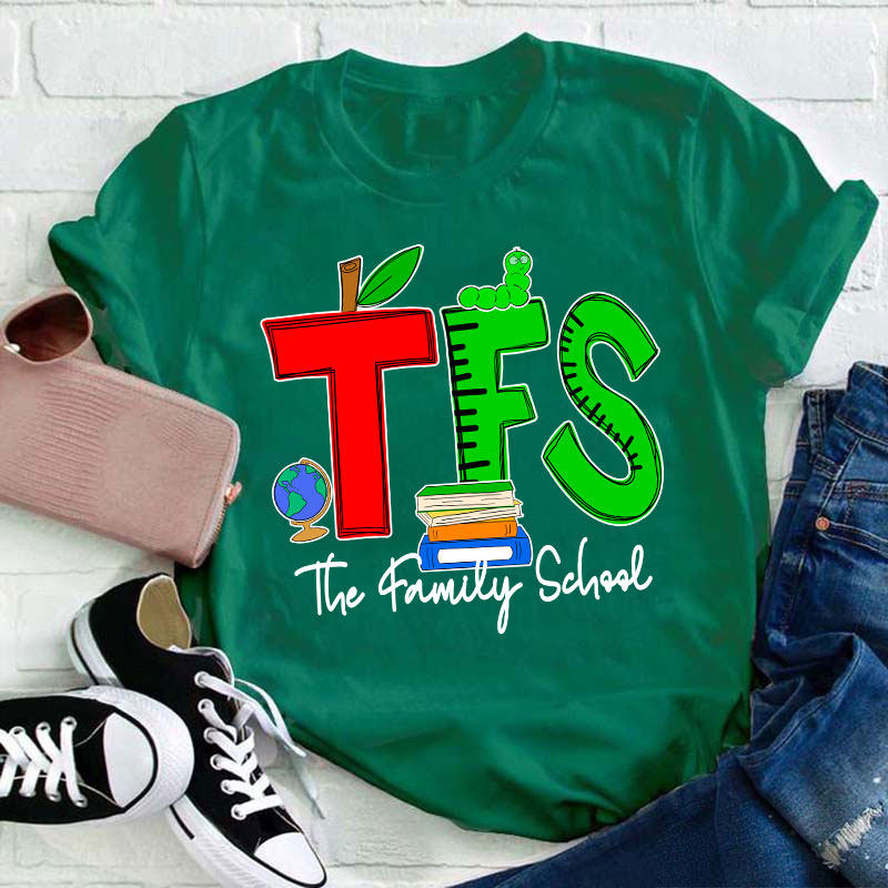 Personalized School Initials And Name Teacher T-Shirt