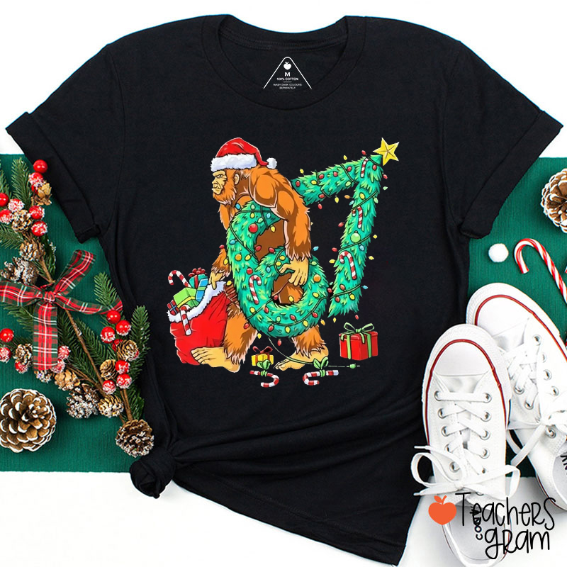 Bigfoot Funny Six Seven Meme Teacher T-Shirt