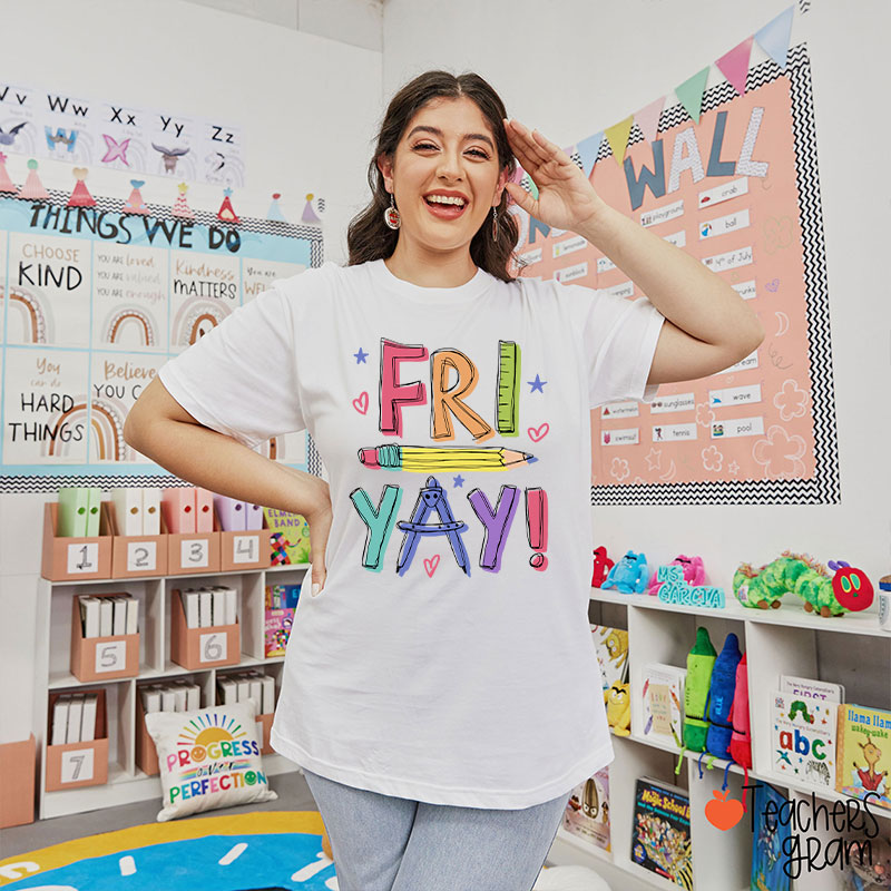 Happy Friyay Bruh Teacher T-Shirt