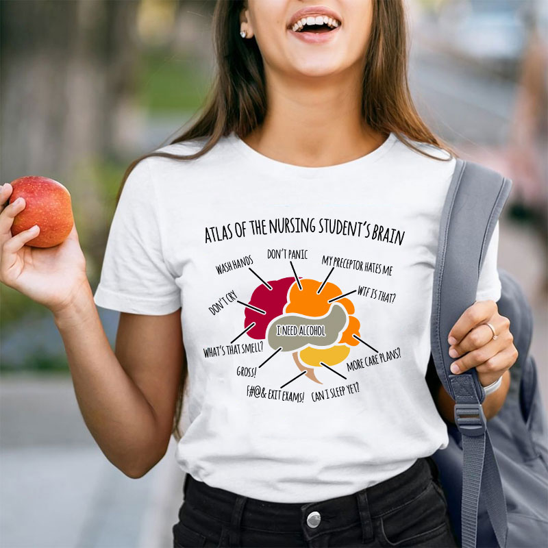 Atlas Of The Nursing Student's Brain T-Shirt