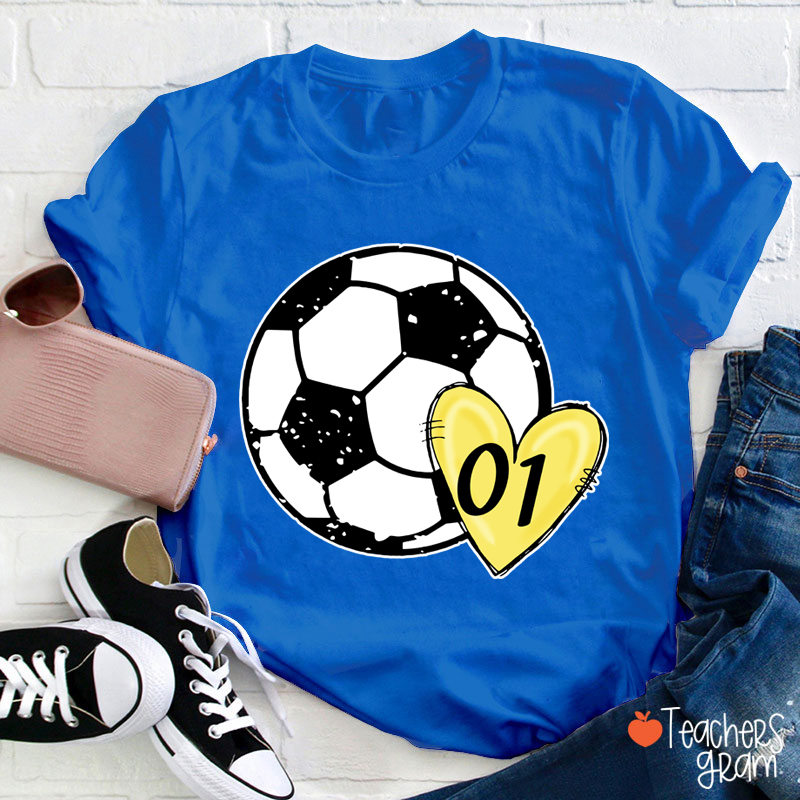 Personalized Number Soccer Teacher T-Shirt