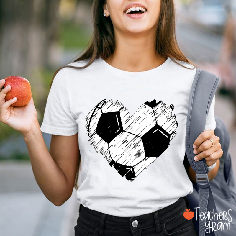 Soccer Heart Teacher T-Shirt