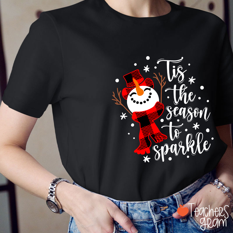 Tis The Season To Sparkle Teacher T-Shirt