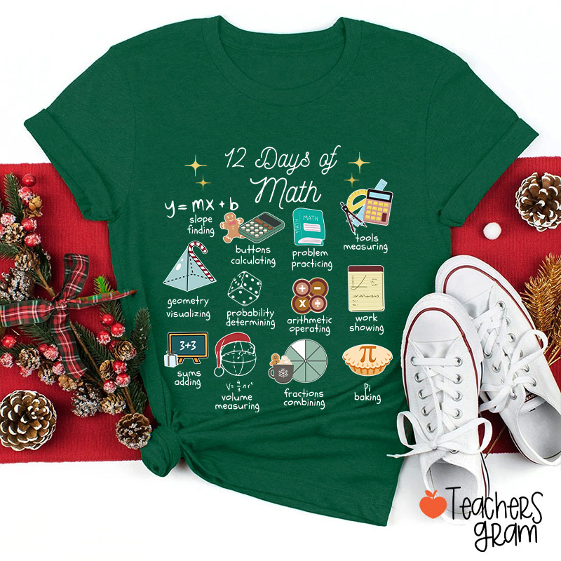 12 Days Of Math Teacher T-Shirt