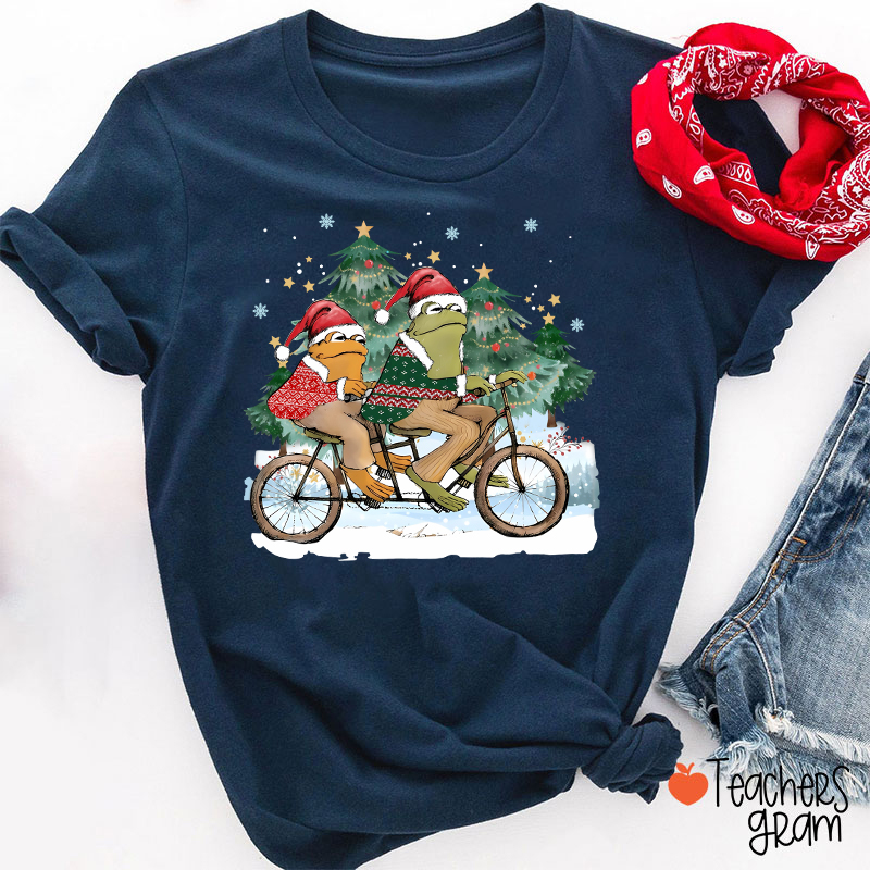 Frog And Toad Christmas Teacher T-Shirt