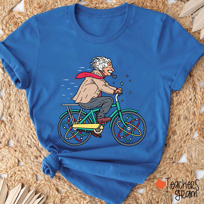 Einstein Bicycle Atomic Physics Teacher T-Shirt