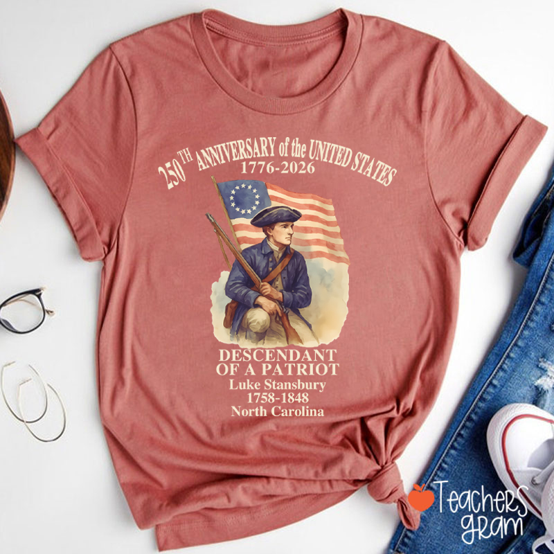 Personalized 250th Anniversary Of The United States Teacher T-Shirt