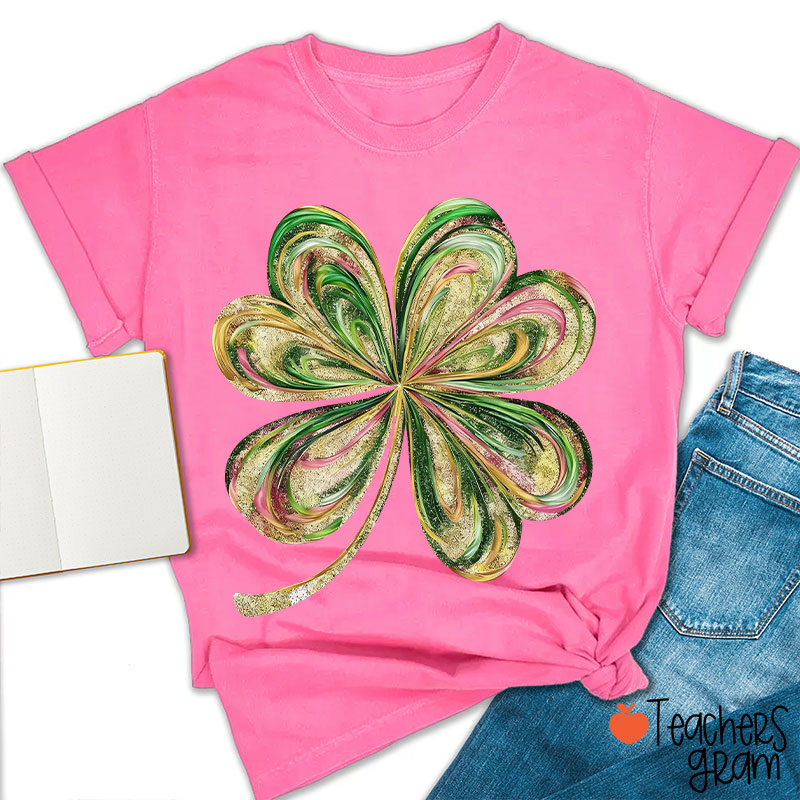 Retro Shamrock Teacher T-Shirt