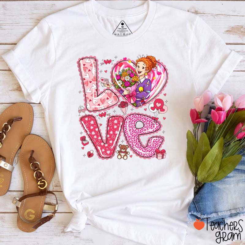 Valentine Love Children's Book Teacher T-Shirt
