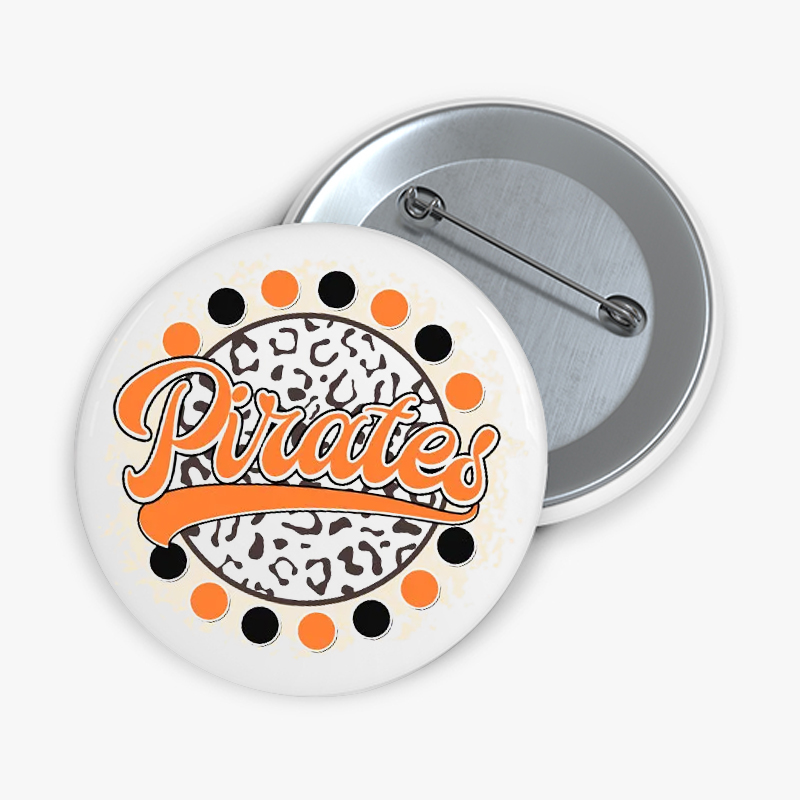Personalized Mascot Retro Vintage Style Teacher Pinback Button