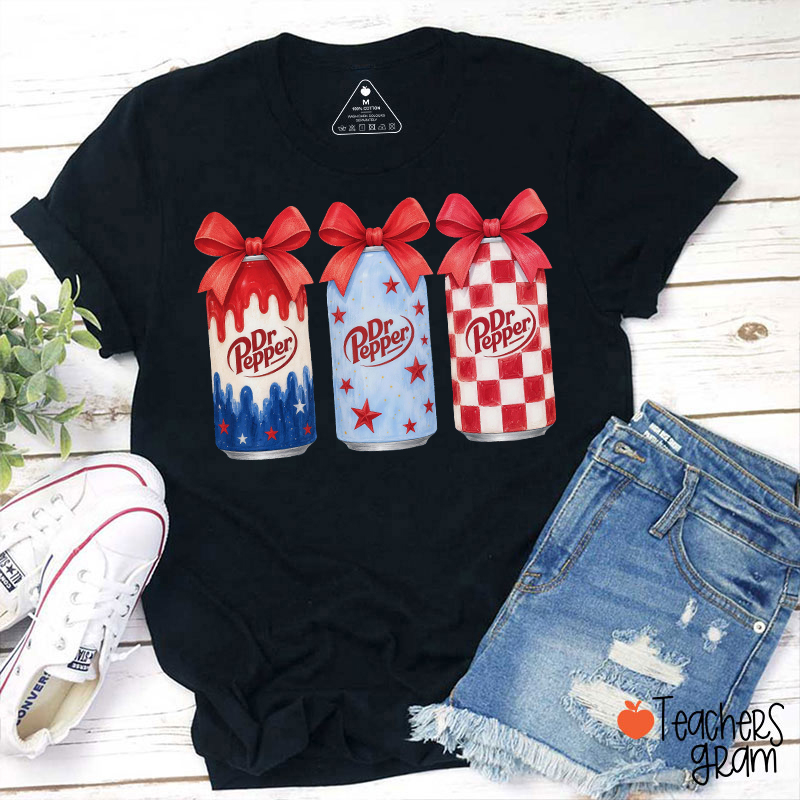 Dr Pepper Patriotic Teacher T-Shirt