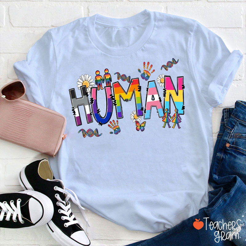 Human Pride Teacher T-Shirt