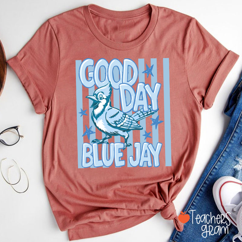 Personalized Retro Cute Animal Striped Frame Teacher T-Shirt