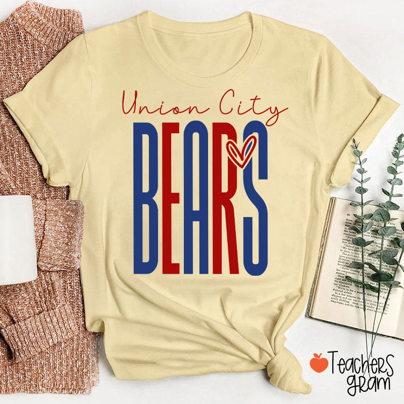 Personalized Mascot Heart Teacher T-Shirt