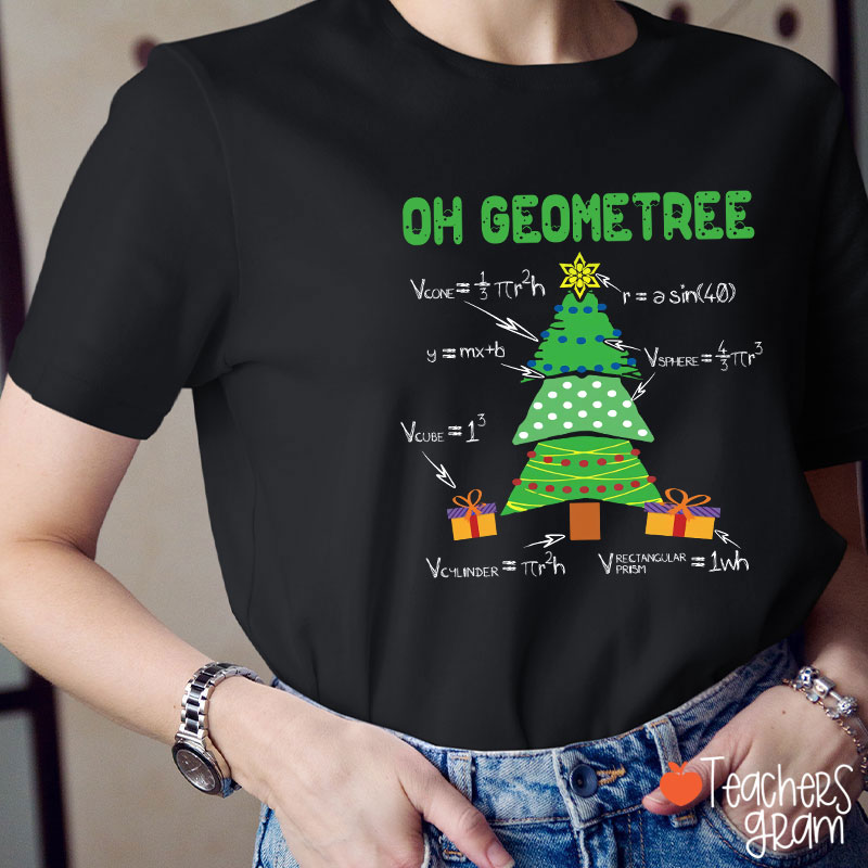 Oh Geometree Christmas T-Shirt Sale-Teachersgram