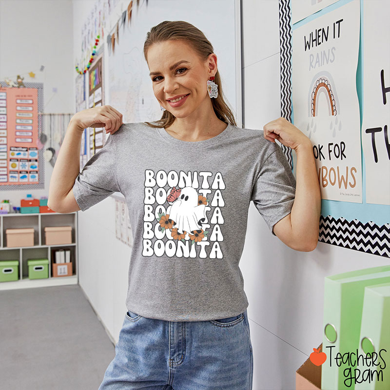 Boonita Cute Ghost Spanish Teacher T-Shirt