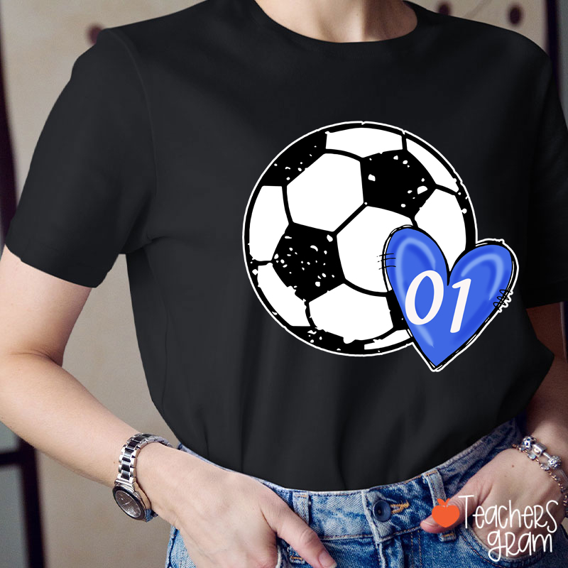 Personalized Number Soccer Teacher T-Shirt