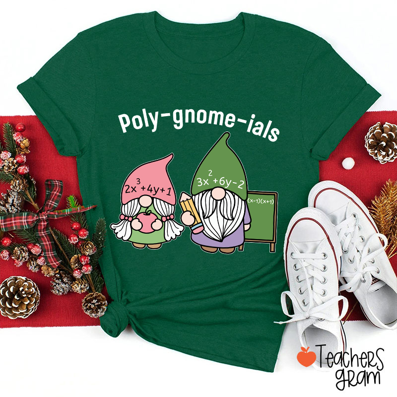 Polygnomeials Math Teacher T-Shirt