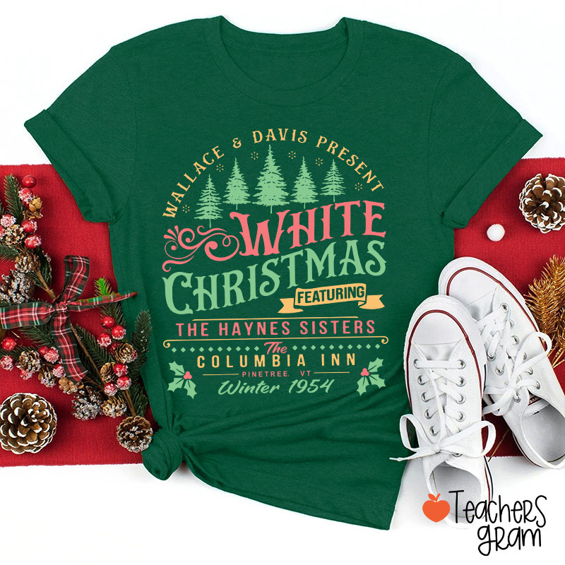 White Christmas Teacher T-Shirt