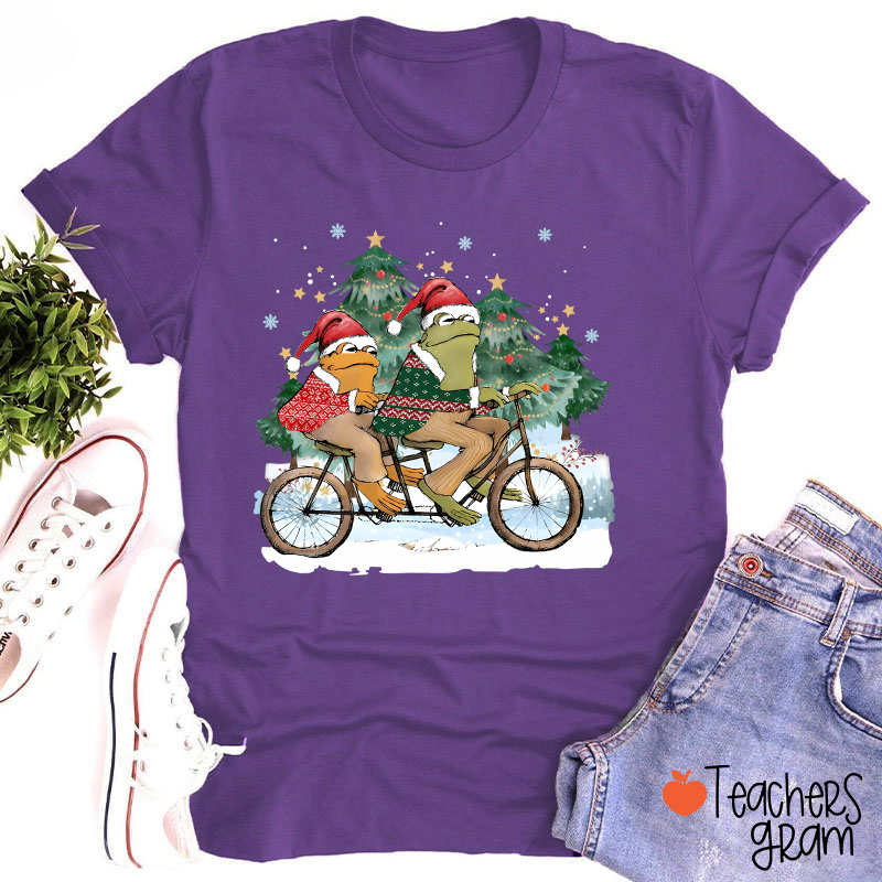 Frog And Toad Christmas Teacher T-Shirt