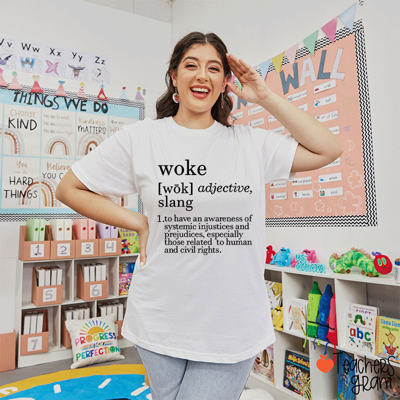 Woke Glossary Teacher T-Shirt