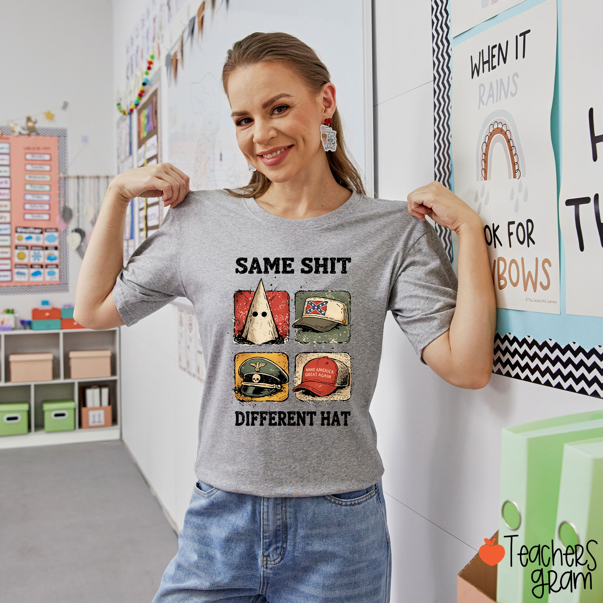 Same Shit Different Hat Teacher T-Shirt