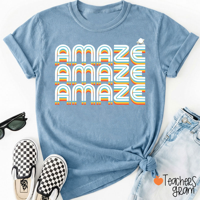Amaze Rocky Rainbow Teacher T-Shirt
