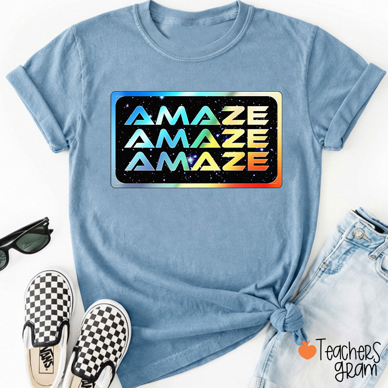 Colorful Amaze Teacher T-Shirt