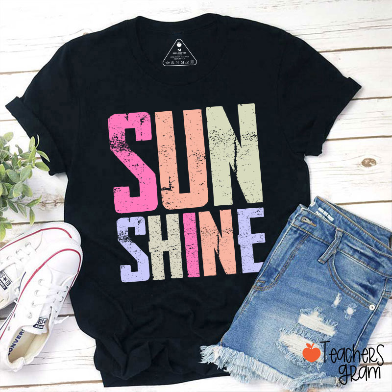 Sun Shine Summer Vibe Teacher T-Shirt