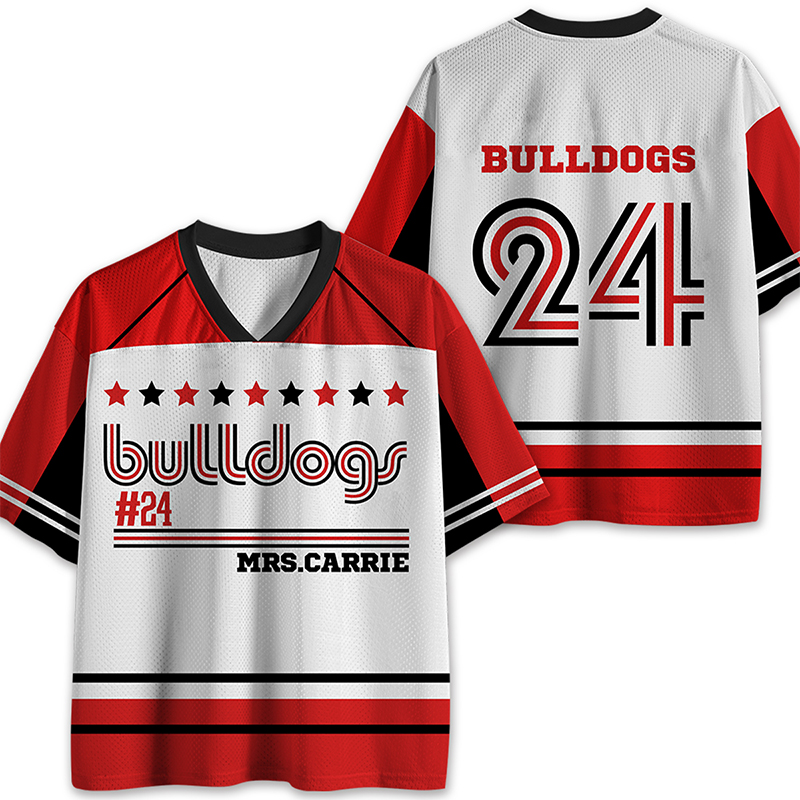 Personalized Mascot Star School Spirit Teacher Mesh Jersey