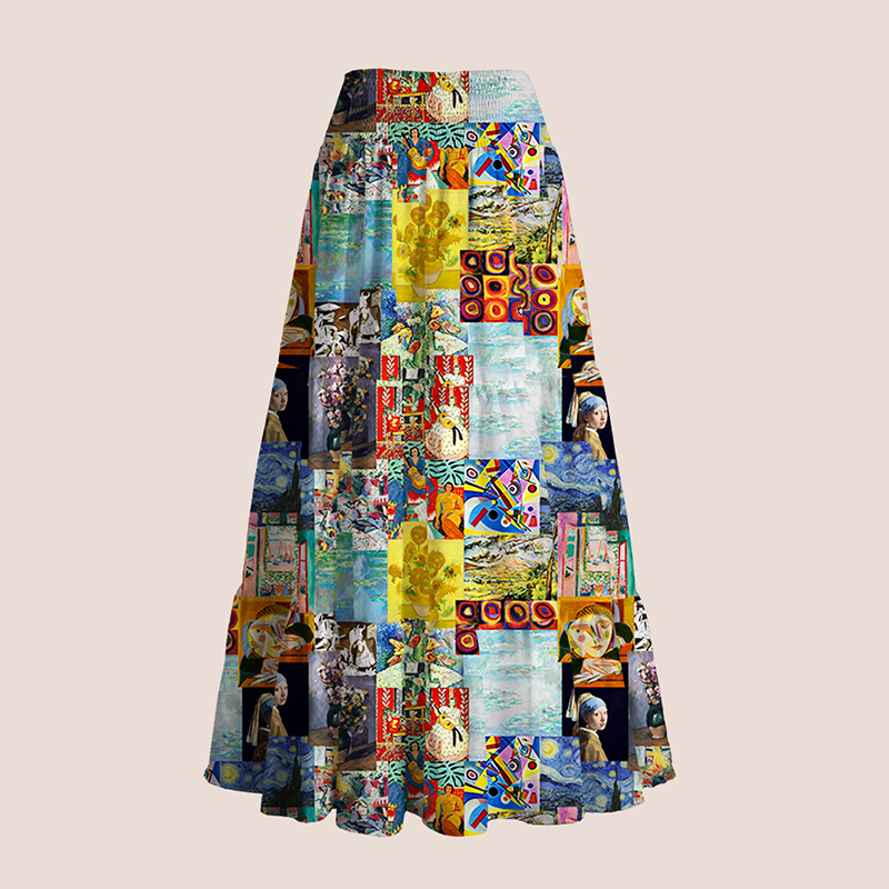 Falling Into The Ocean Of Art Teacher Tiered Skirt