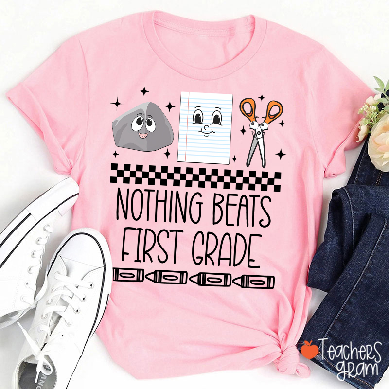 Personalized Grade Rock Paper Scissors Teacher T-Shirt
