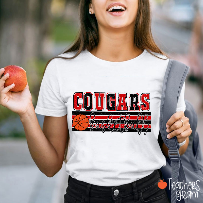 Personalized Mascot And Sport Contrasting Colors Teacher T-Shirt