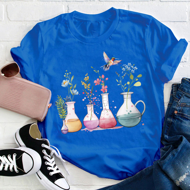 Floral Laboratory Teacher T-Shirt