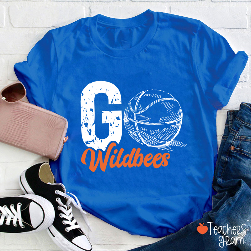 Personalized School Mascot Go Football Teacher T-Shirt