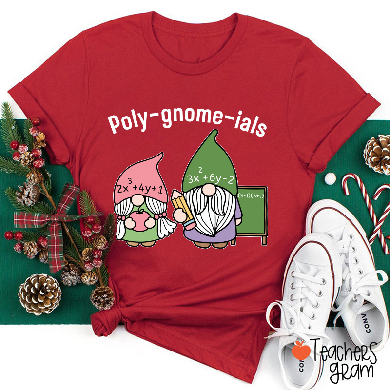 Polygnomeials Math Teacher T-Shirt
